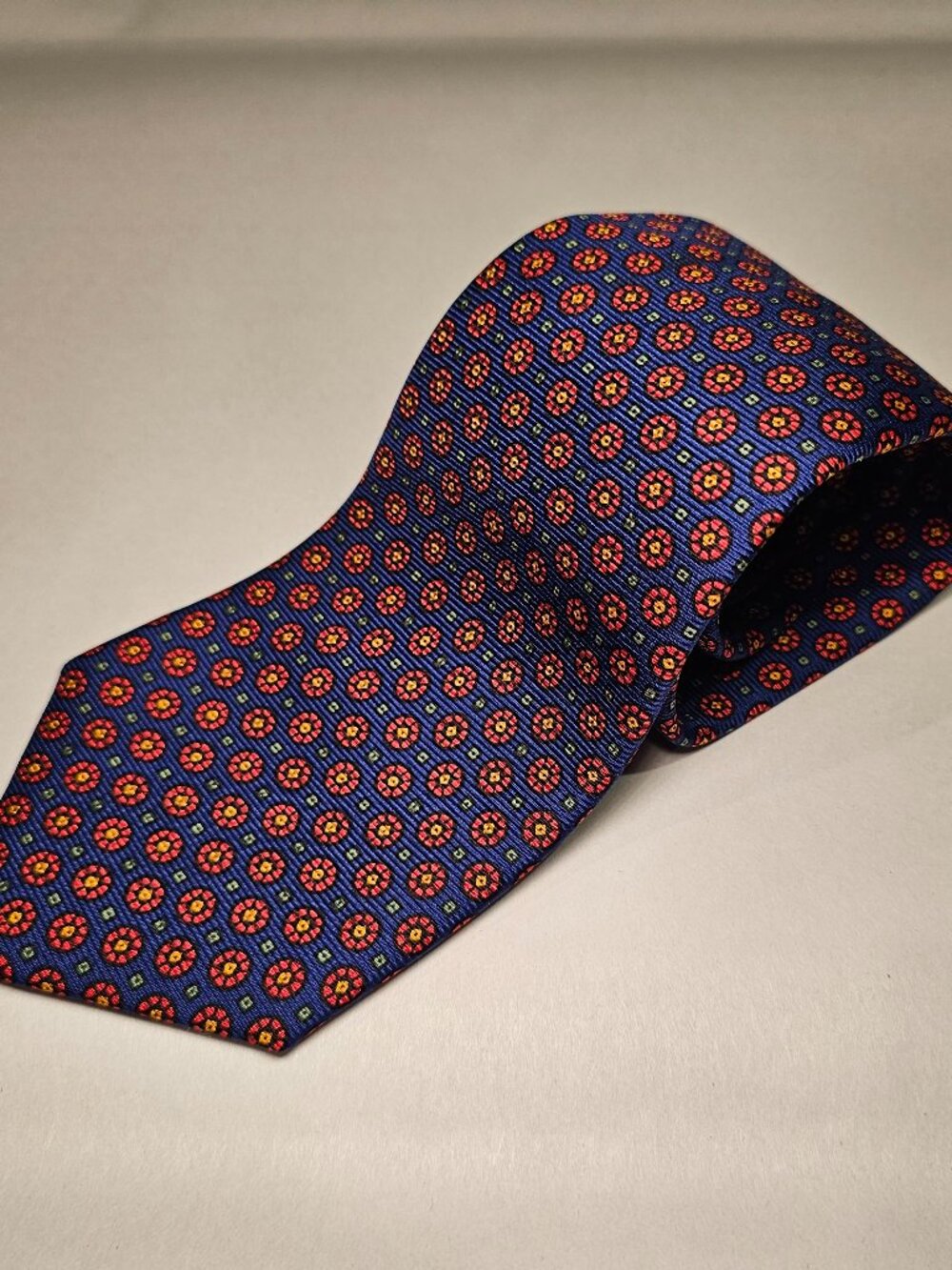 Vintage Polo Ralph Lauren Blue Silk Neck Tie Hand Sewn USA Made Classic Preppy